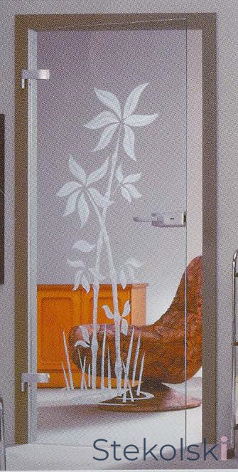 Распашная стеклянная дверь