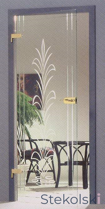 Распашная стеклянная дверь